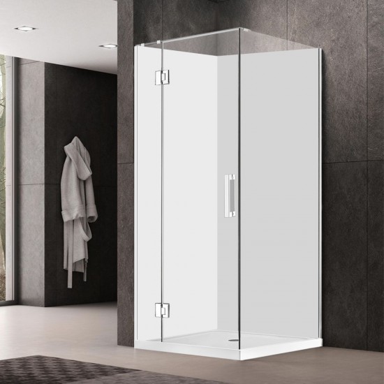 1000*1000*1950mm Chrome Frameless Swing Door Square Shower Box